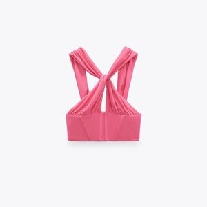 Zara Pink Twist-Back Tank Top